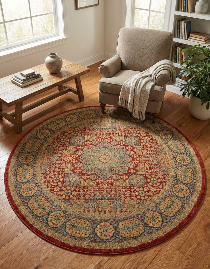 Detail image of 6' x 6' Amina Round Rug