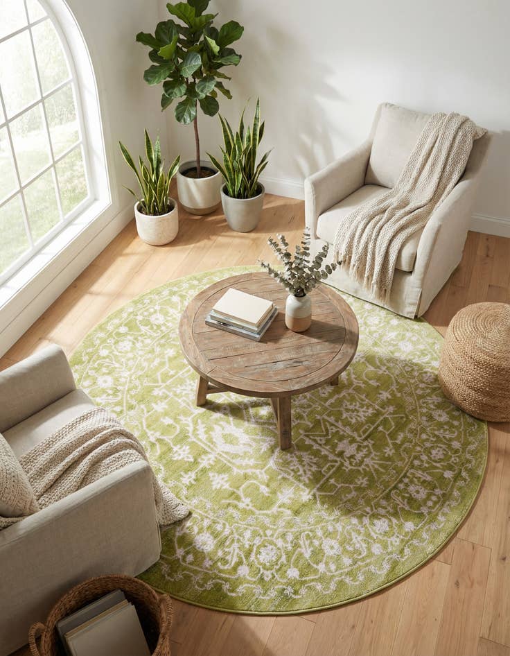 Detail image of 6' x 6' Modern Classical Round Rug