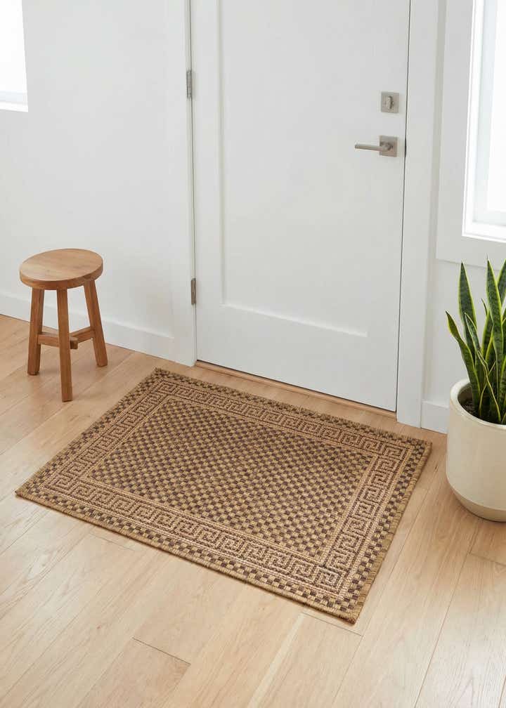 2' 2 x 3' Easy-Clean Border Indoor / Outdoor Rug