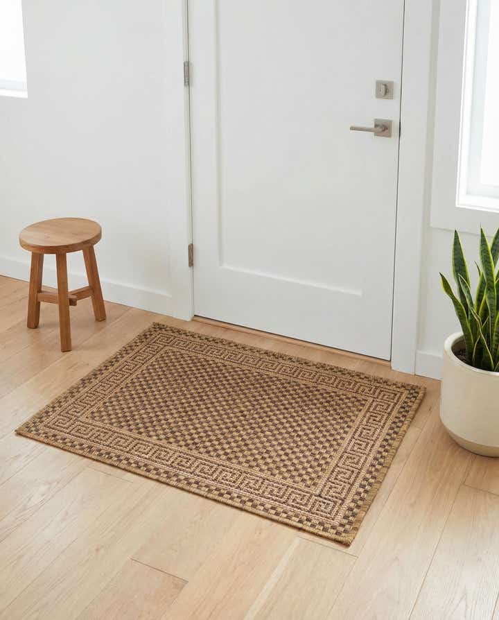 2' 2 x 3' Easy-Clean Border Indoor / Outdoor Rug
