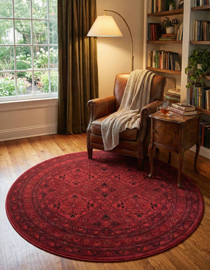 Detail image of 6' 1 x 6' 1 Bokhara Round Rug