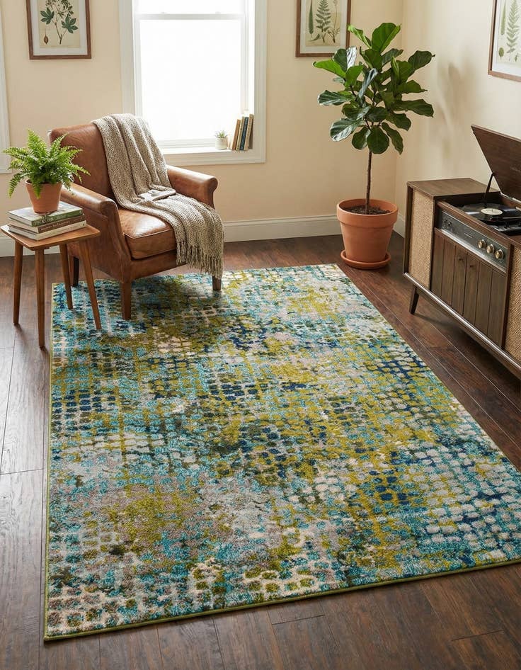 Detail image of 4' x 6' Washable Theia Rug
