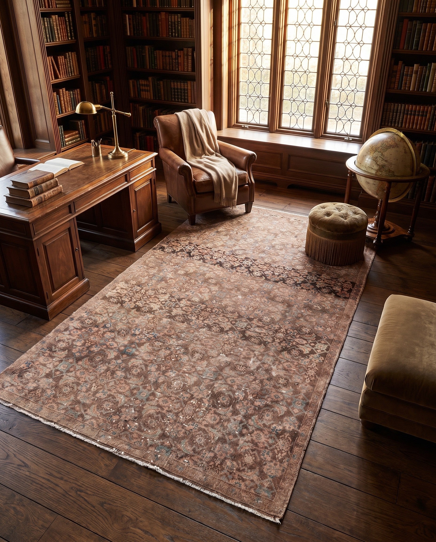 4' 6 x 8' 6 Hand Knotted Ultra Vintage Persian Wool Rug