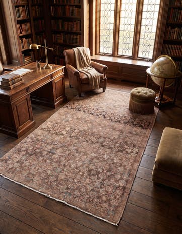 4' 6 x 8' 6 Hand Knotted Ultra Vintage Persian Wool Rug