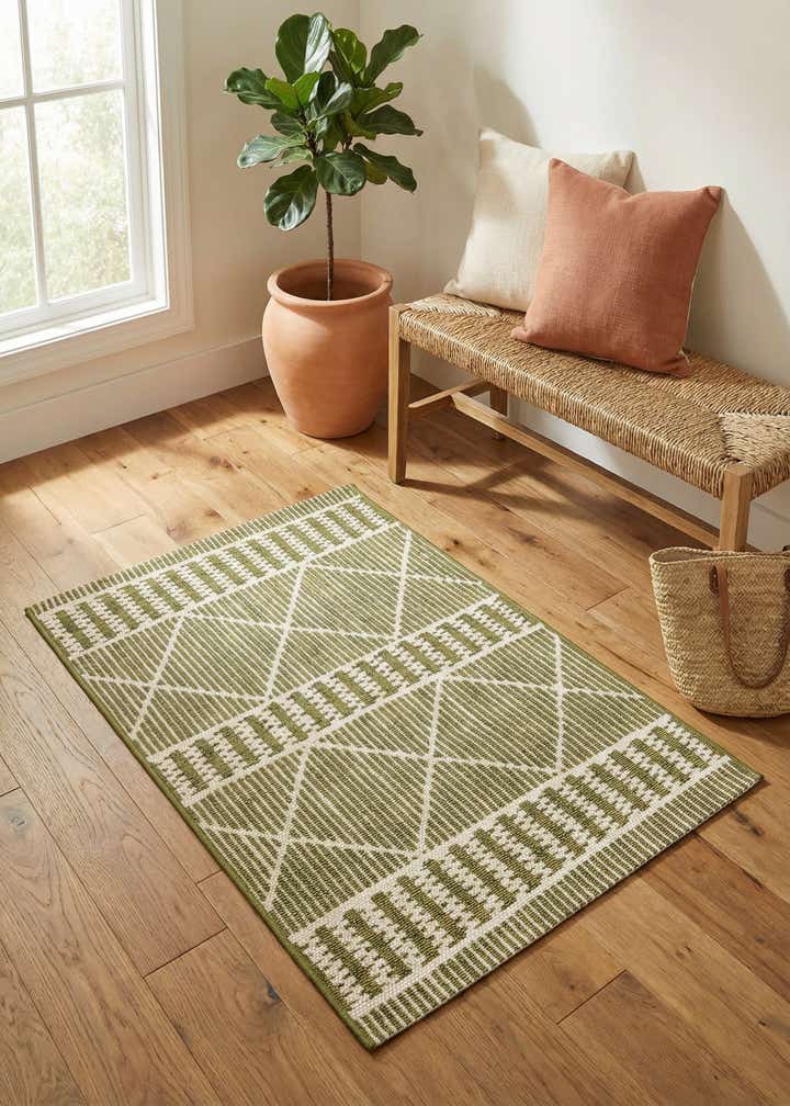 2' x 3' Easy-Clean Trellis Indoor / Outdoor Rug
