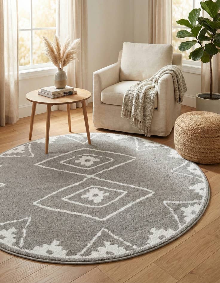 Detail image of 5' x 5' Oslo Round Rug