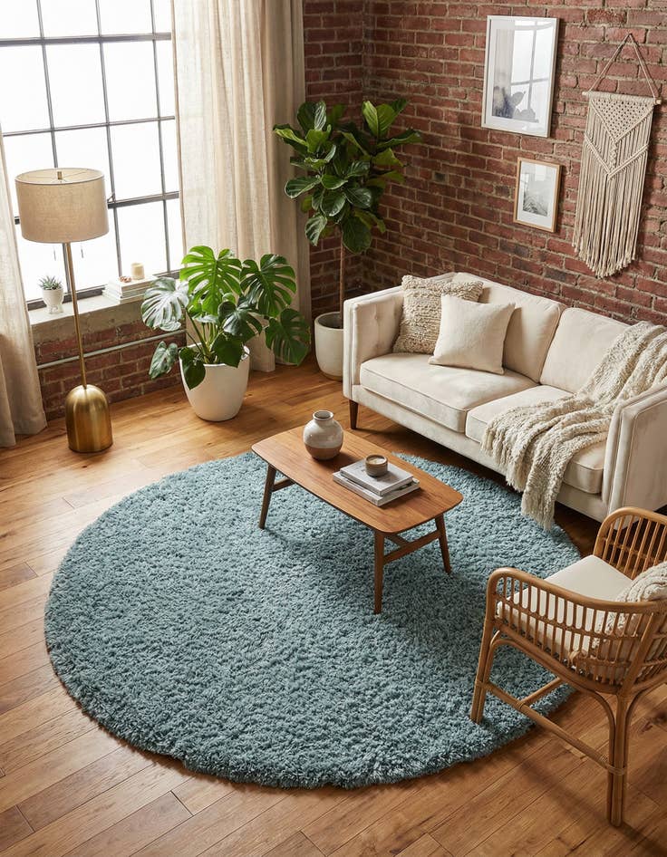 Detail image of 6' x 6' Infinity Shag Round Rug