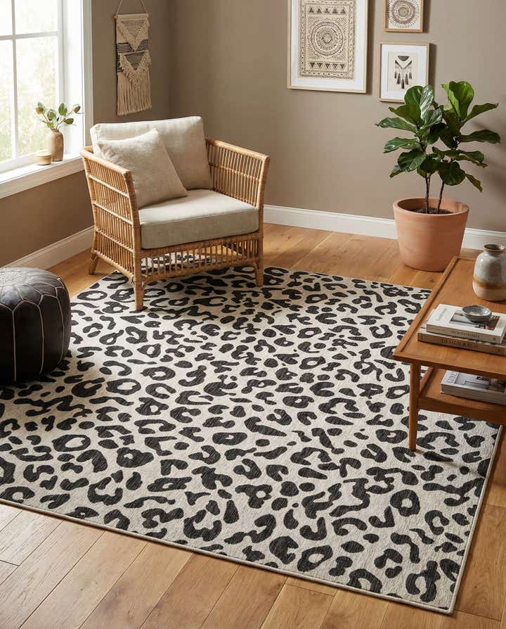 7' 10 x 7' 10 Easy-Clean Safari Indoor / Outdoor Square Rug