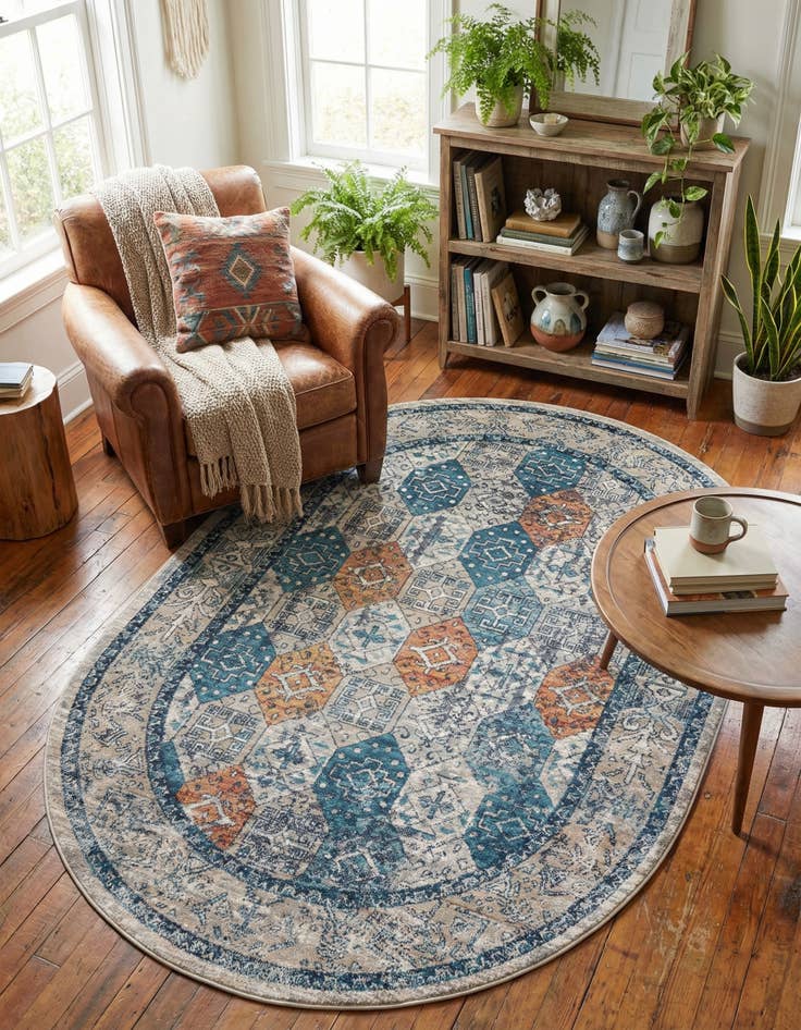 Detail image of 5' 3 x 8' Lola Oval Rug