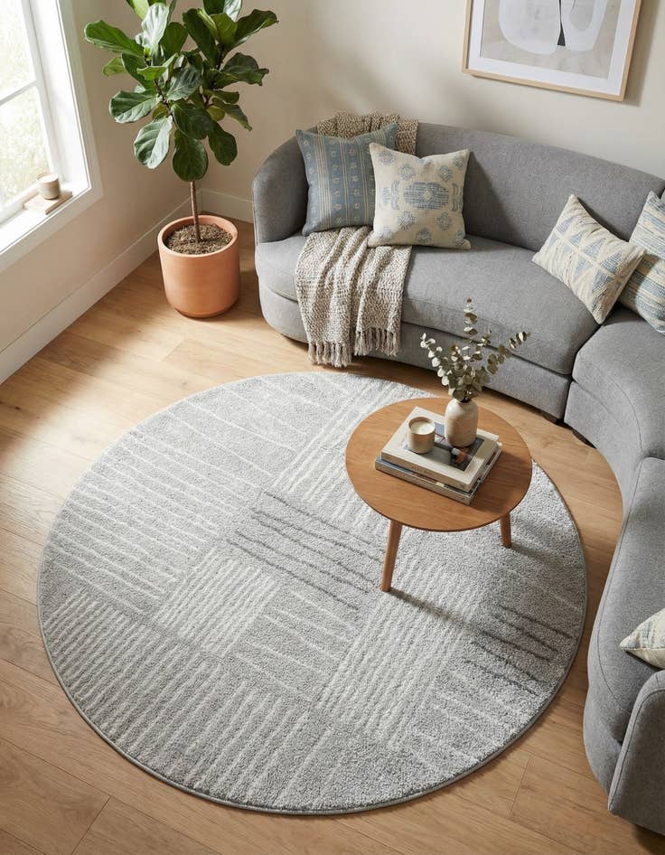 Detail image of 5' 3 x 5' 3 Hanahan Round Rug