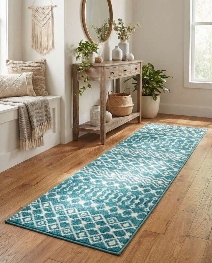 2' x 7' Moroccan Trellis Runner Rug