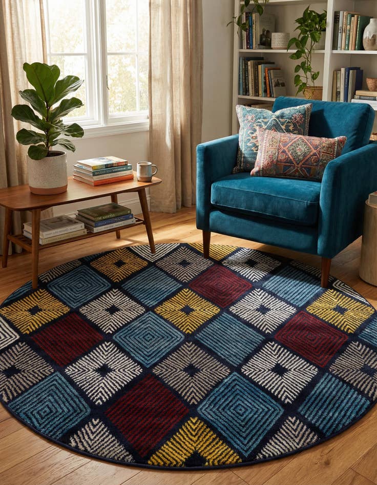 Detail image of 5' 3 x 5' 3 Laguna Round Rug