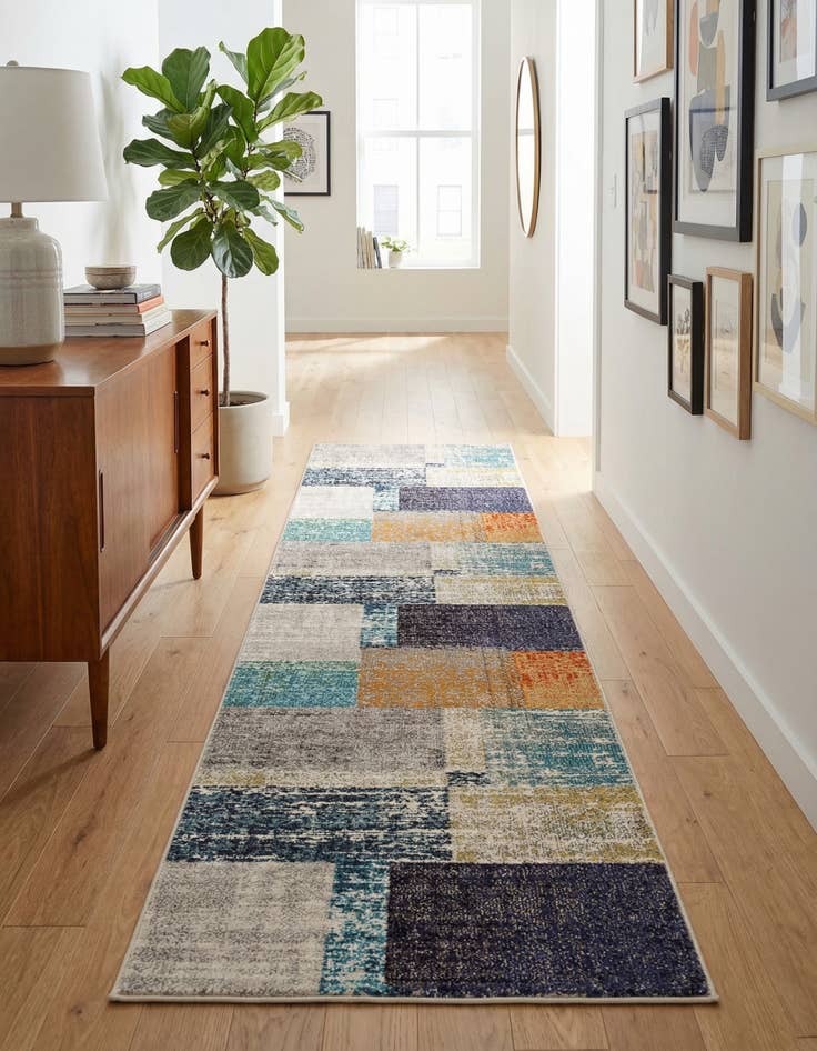 Detail image of 2' x 8' Washable Vivid Runner Rug