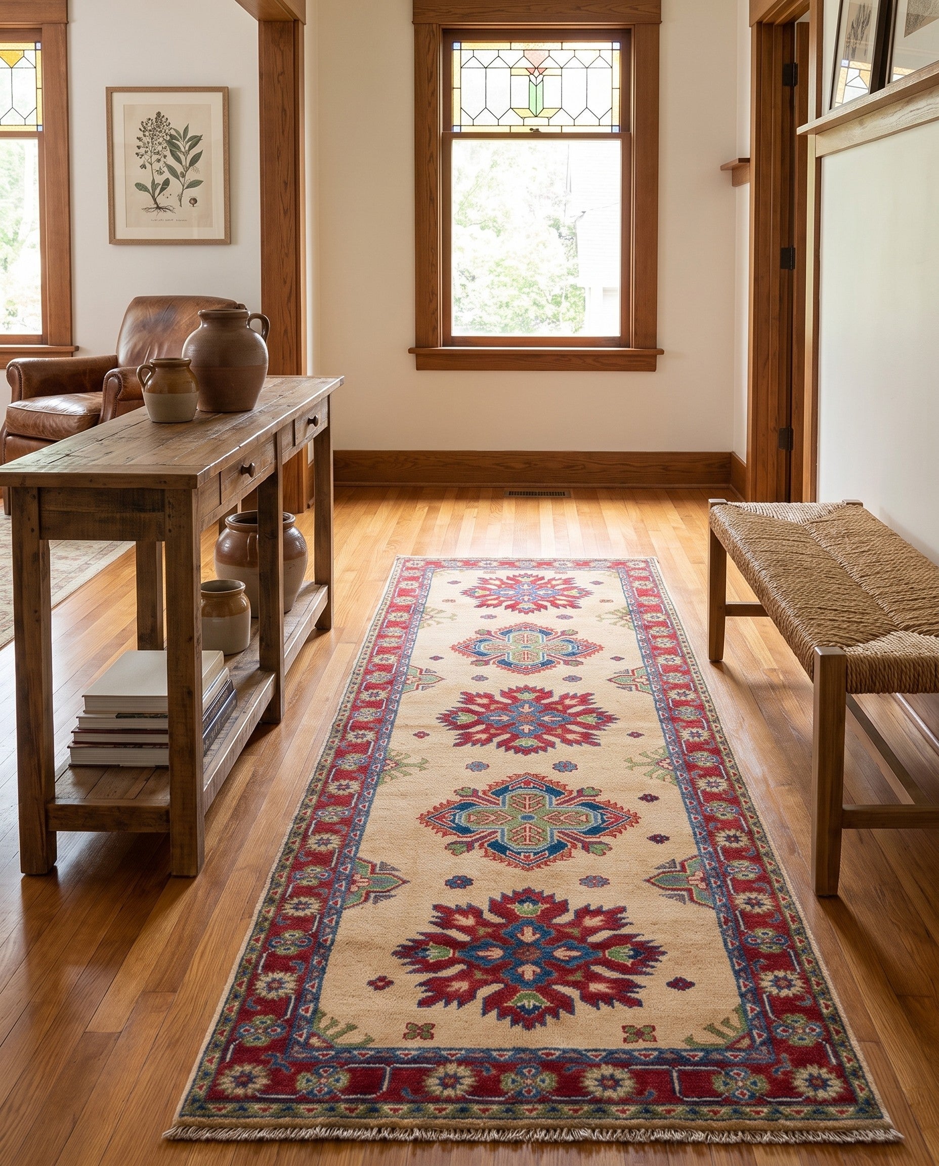 Detail image 3 of 12: 2' 11 x 8' 5 Hand Knotted Kazak Runner Rug
