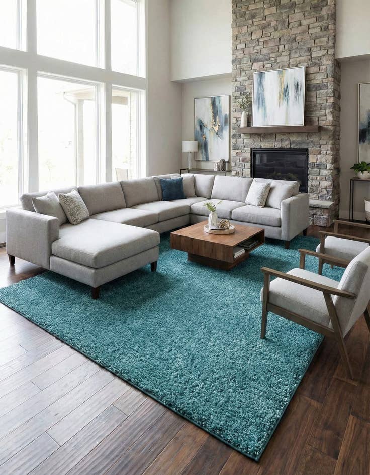 Detail image of 10' x 13' Soft Solid Shag Rug