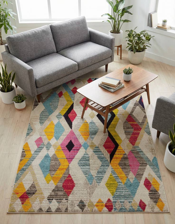 Detail image of 5' x 8' Washable Mesa Rug