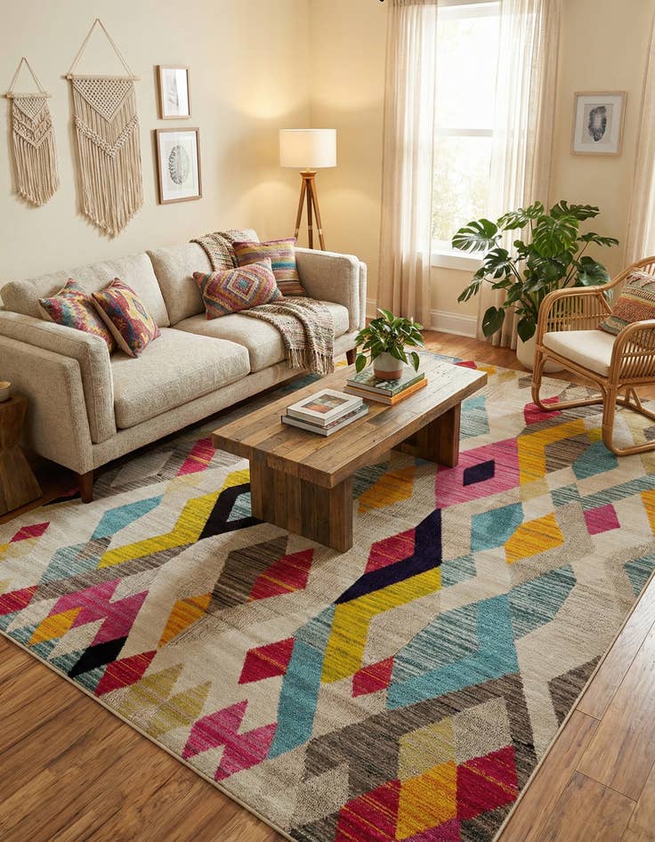 Detail image of 8' x 10' Washable Mesa Rug