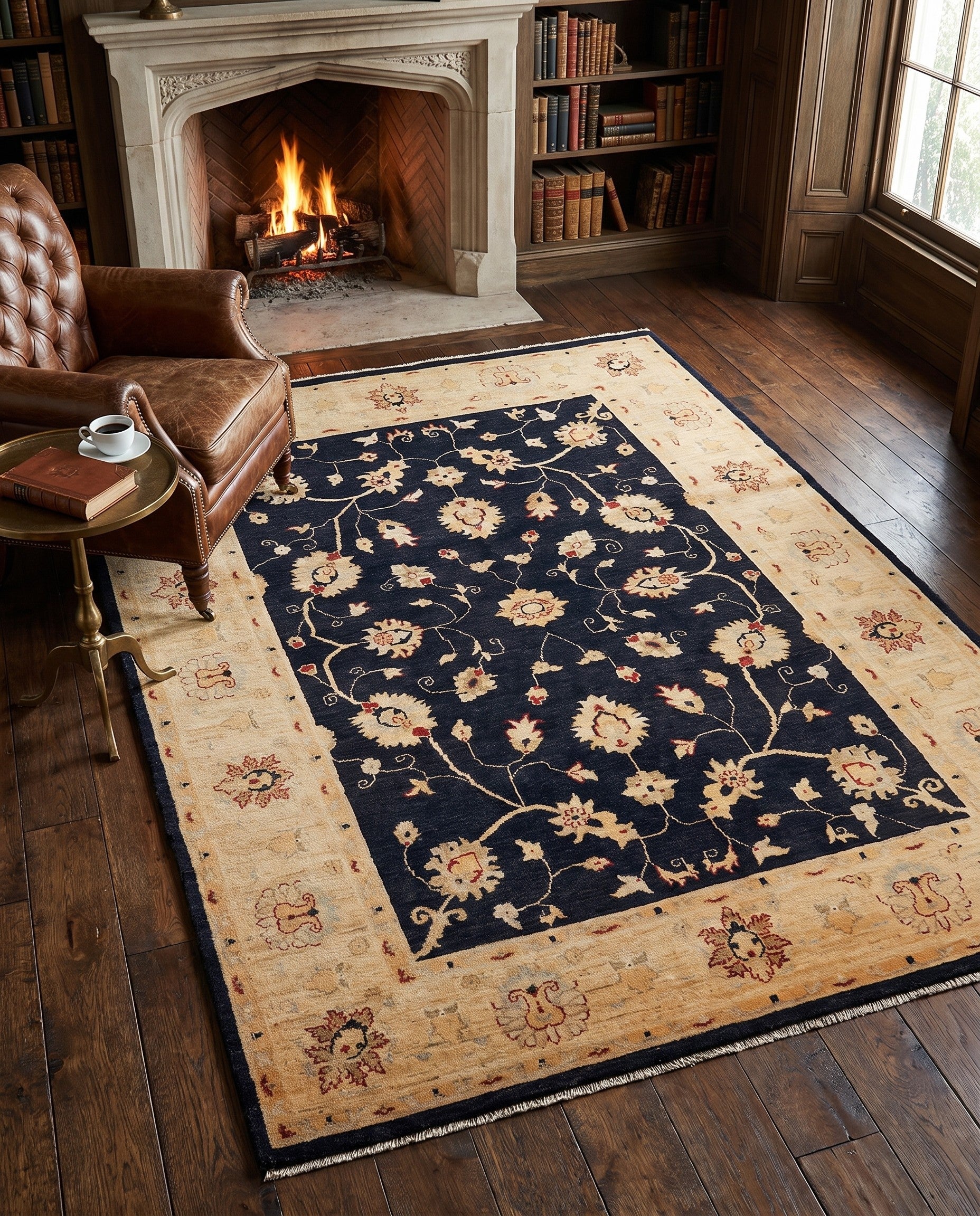 5' x 7' 1 Hand Knotted Ziegler Rug