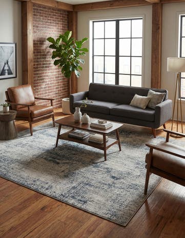 Blue Finsbury Square Rug