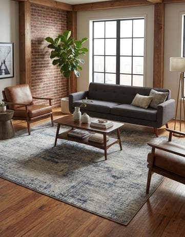 Blue Finsbury Square Rug