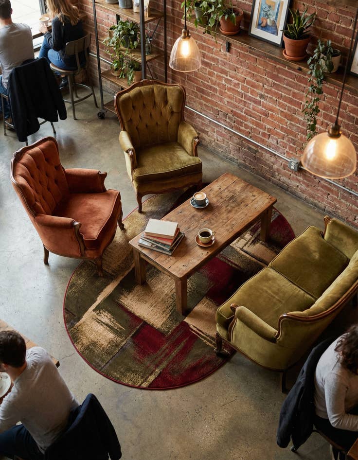 Detail image of 4' x 6' Cafe Oval Rug