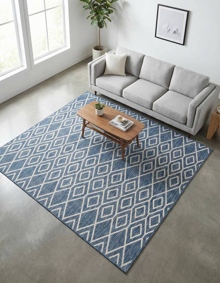 Detail image of 7' 10 x 7' 10 Washable Jill Zarin Turks and Caicos Indoor / Outdoor Square Rug