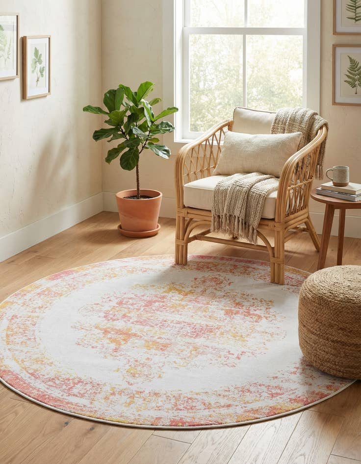 Detail image of 5' 3 x 5' 3 Lucerne Round Rug