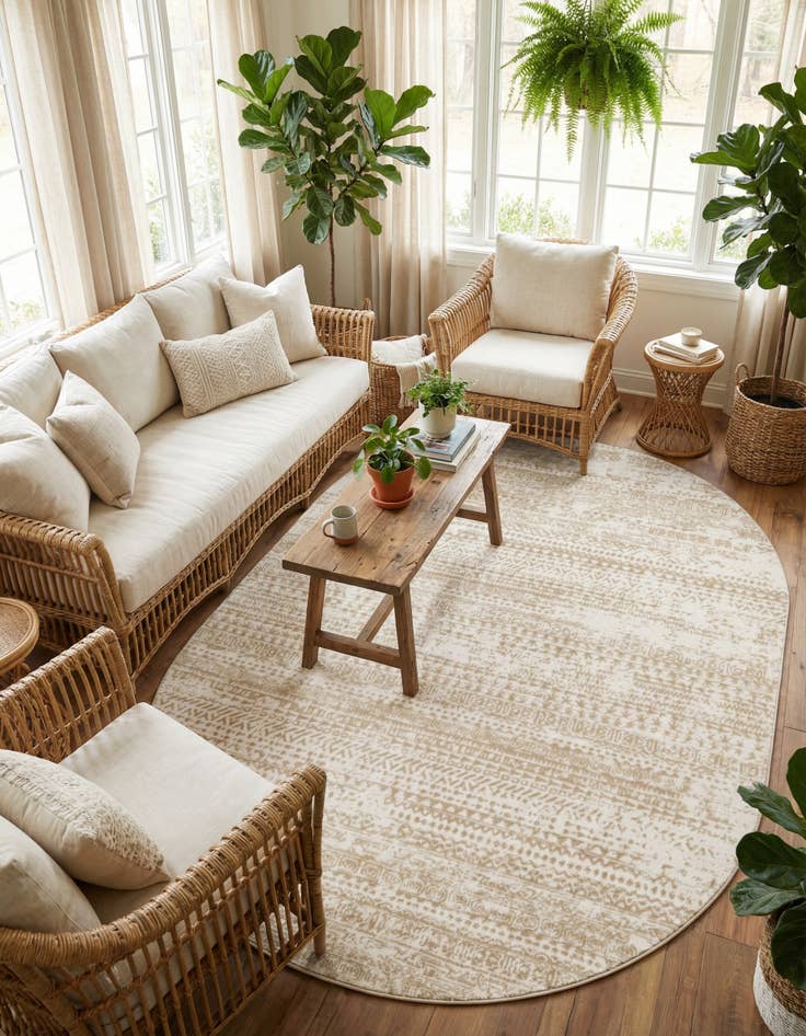 Detail image of 7' x 10' Hermitage Oval Rug