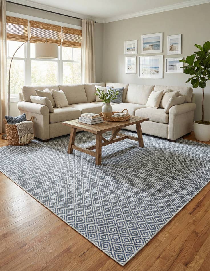 Detail image of 13' x 13' Washable Jill Zarin Costa Rica Indoor / Outdoor Square Rug