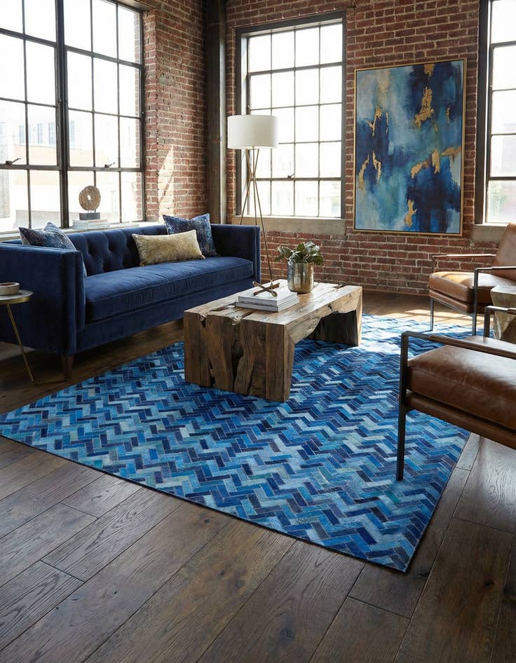 Detail image of 4' 10 x 7' 9 Cowhide Rug