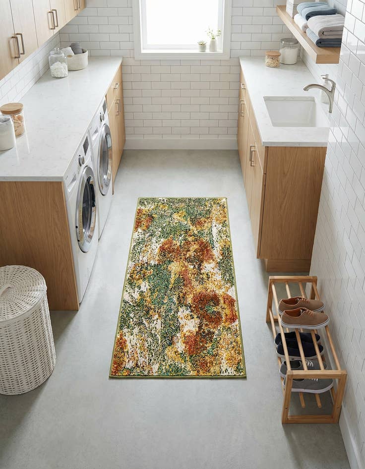 Detail image of 2' x 4' Washable Haerfest Runner Rug