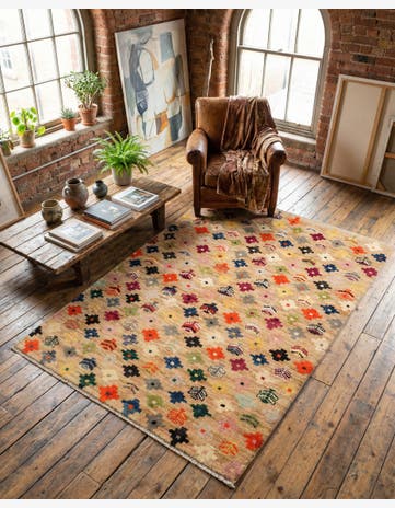 4' 4 x 5' 11 Hand Knotted Balouch Wool Rug