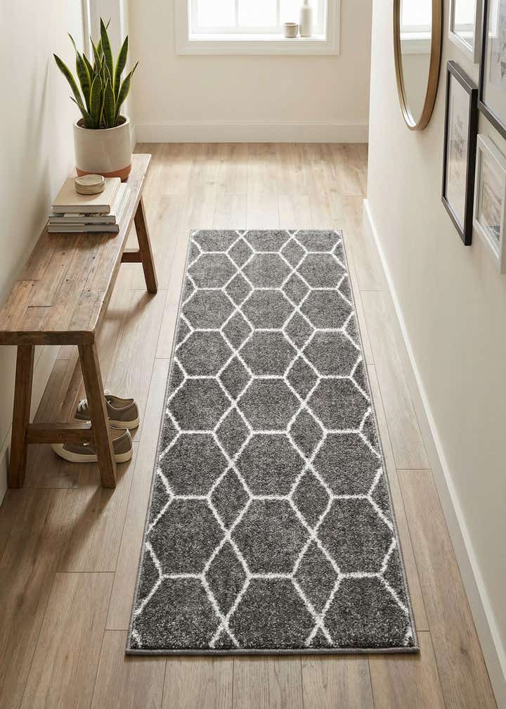 2' x 5' 3 Lattice Frieze Runner Rug