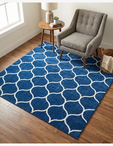 5' 3 x 5' 3 Trellis Frieze Square Rug