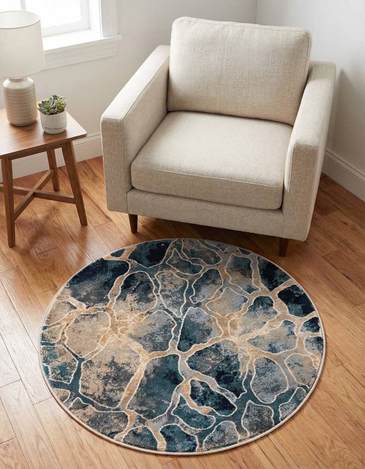 Detail image of 3' 3 x 3' 3 Ethereal Round Rug