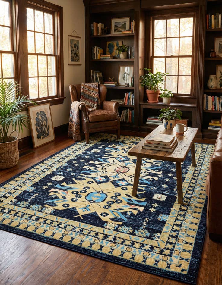 Detail image of 7' x 10' Heriz Design Rug