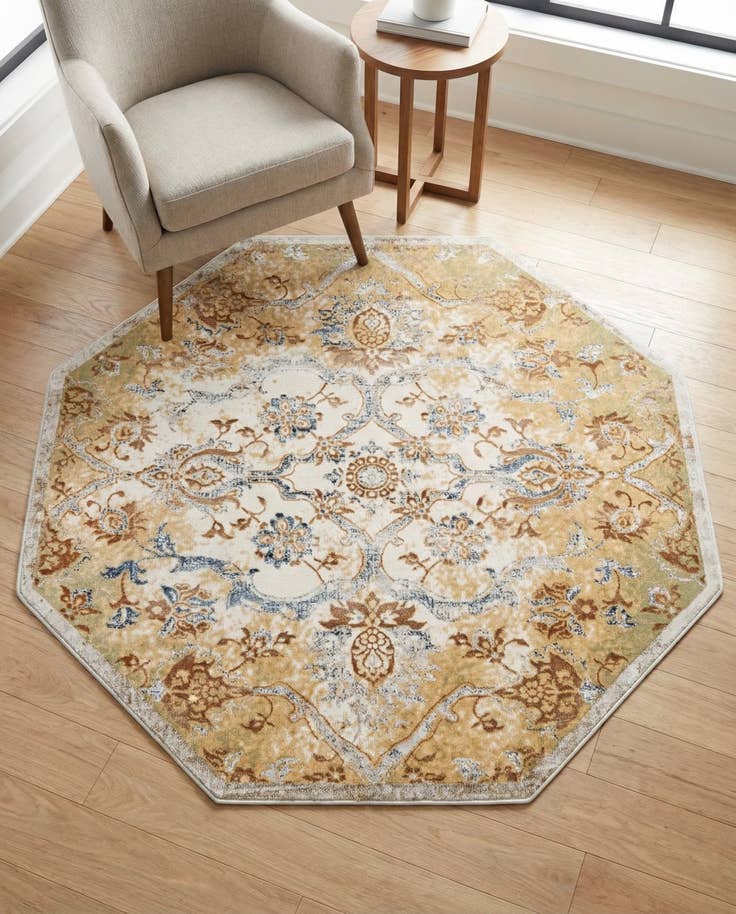 Detail image of 5' 3 x 5' 3 Highbury Octagon Rug