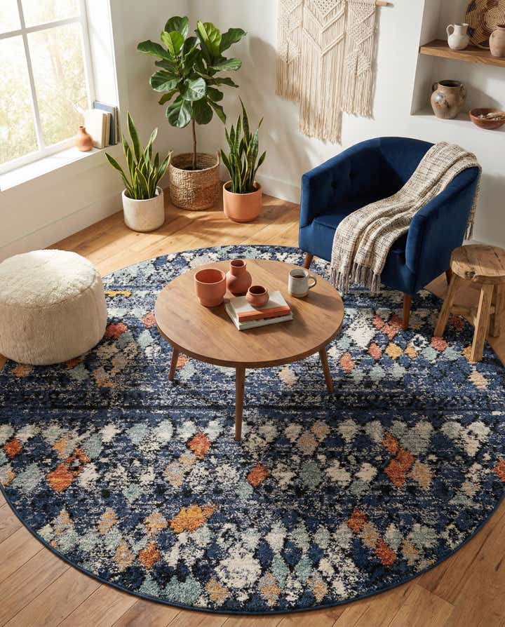 7' x 7' Morocco Round Rug