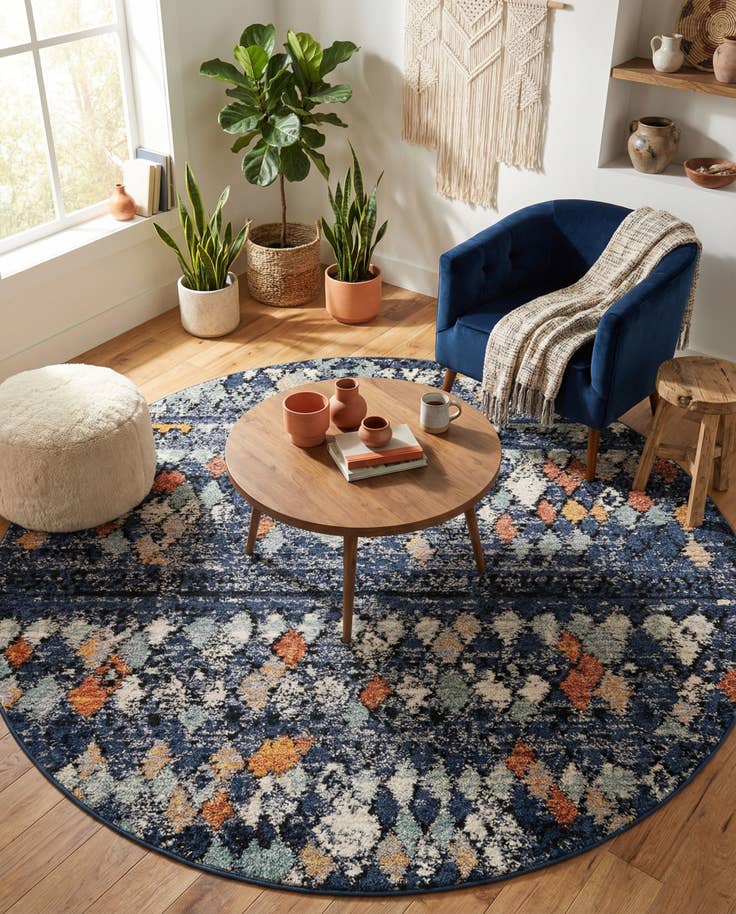 Detail image of 7' x 7' Morocco Round Rug