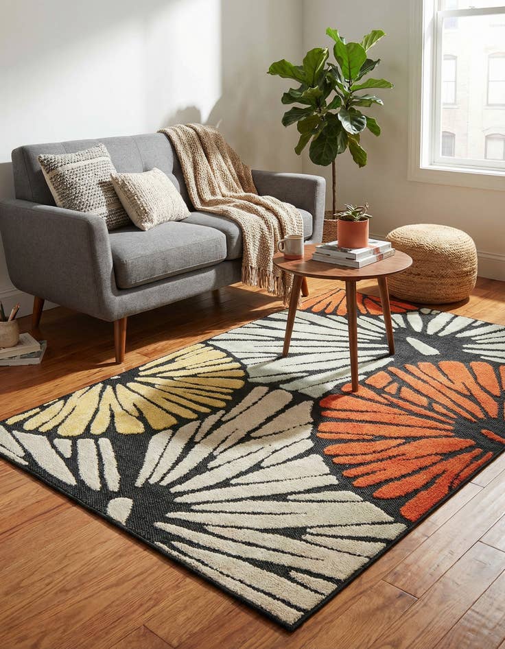 Detail image of 4' x 6' Easy-Clean Casablanca Indoor / Outdoor Rug