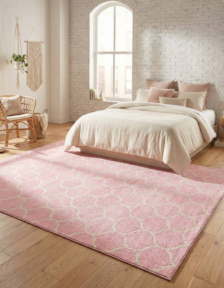 Detail image of 7' 10 x 10' Lattice Frieze Rug