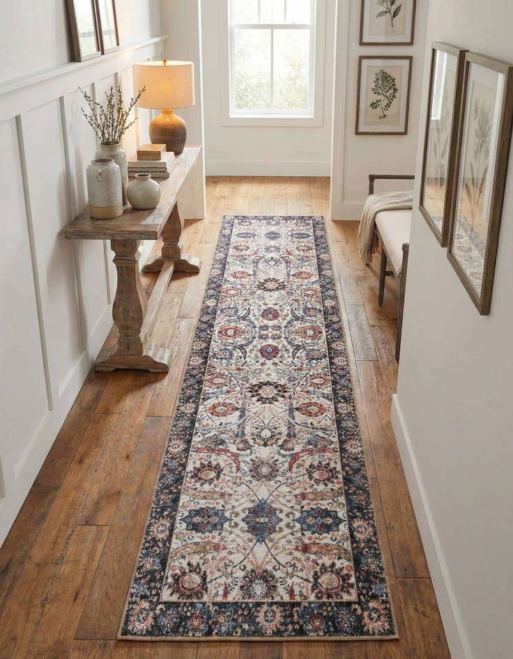 Detail image of 2' 7 x 12' Washable Timeless Runner Rug