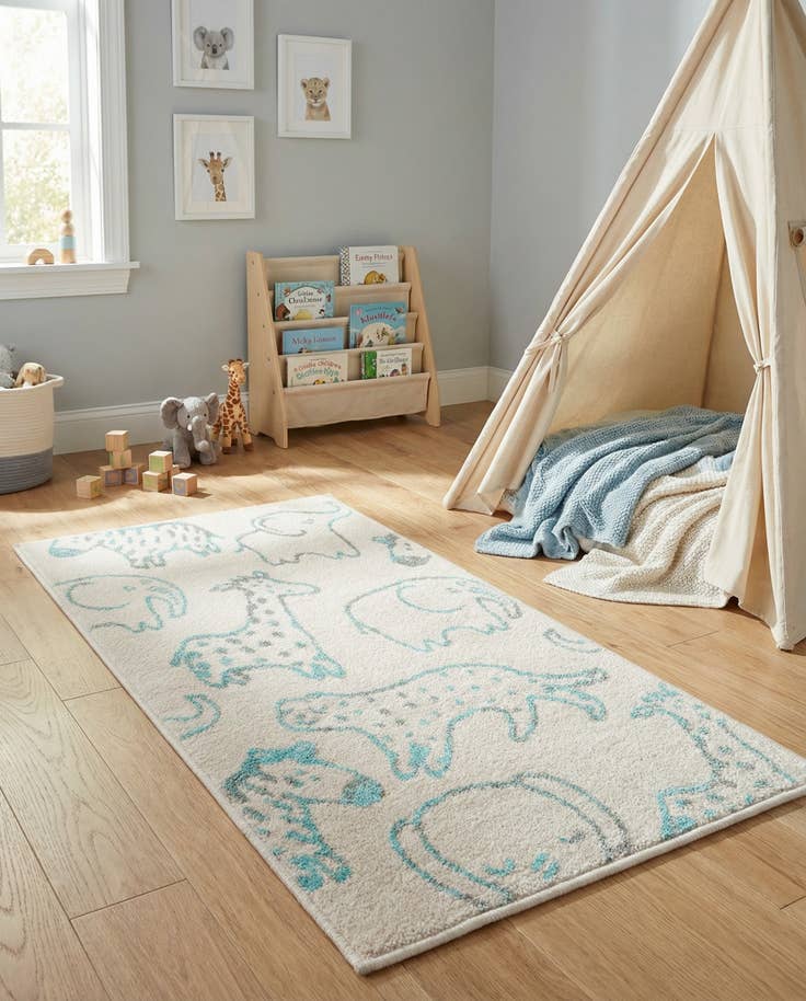 Detailansicht von 65cm x 120cm Animals Whimsy Kids Läufer Teppich