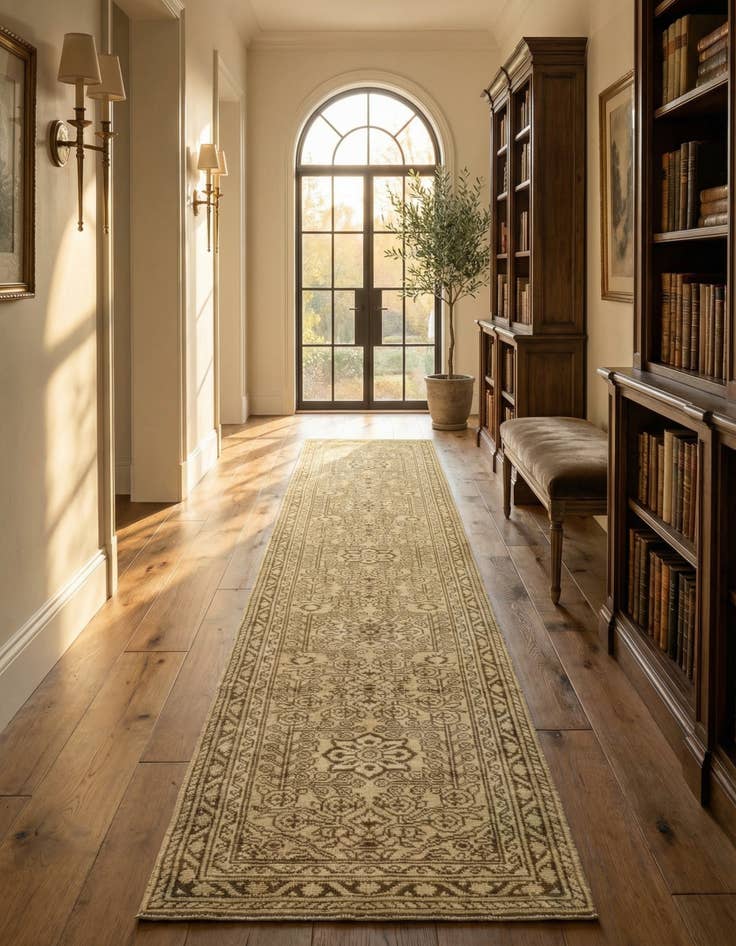 Detail image of 2' 11 x 13' Hand Knotted Oushak Wool Runner Rug