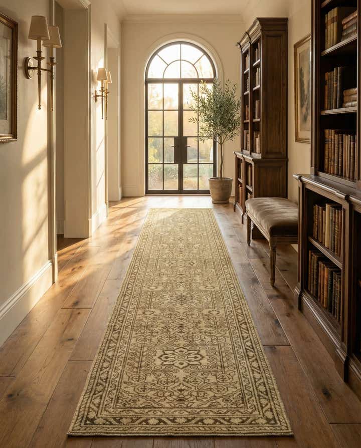 2' 11 x 13' Hand Knotted Oushak Wool Runner Rug