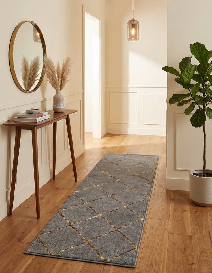 Detail image of  2' x 6' Vogue Geo Runner Rug