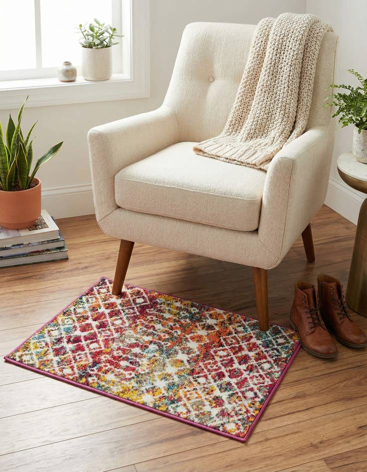 Detail image of 2' x 3' Moroccan Trellis Rug