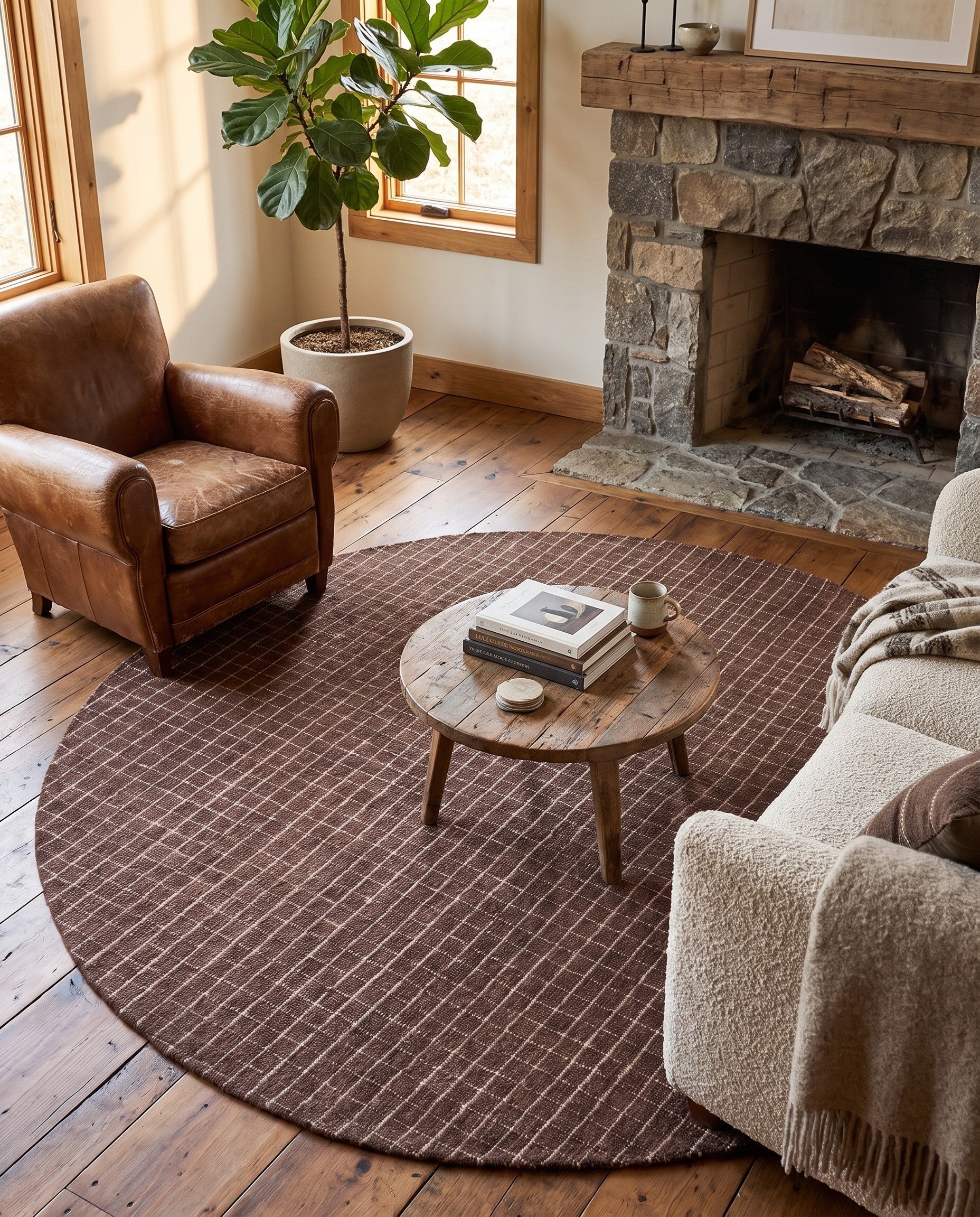 8' x 8' Heritage Line Wool Round Rug