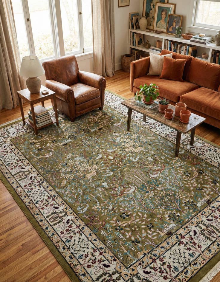 Detail image of 10' x 13' Nain Design Rug