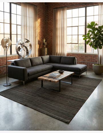 4' 11 x 6' 4 Hand Woven Kilim Modern Wool Rug